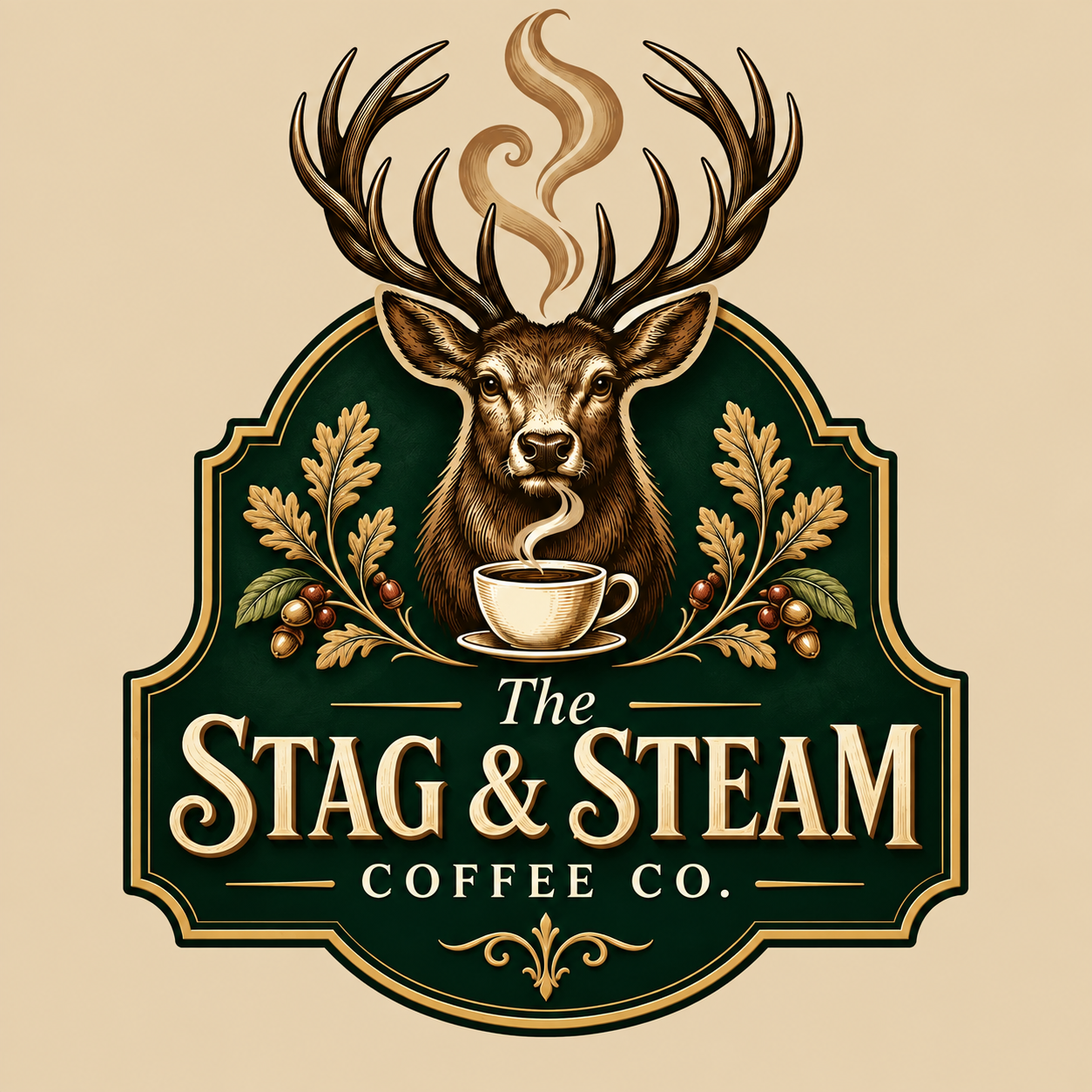 The Stag & Steam Coffee Co. logo